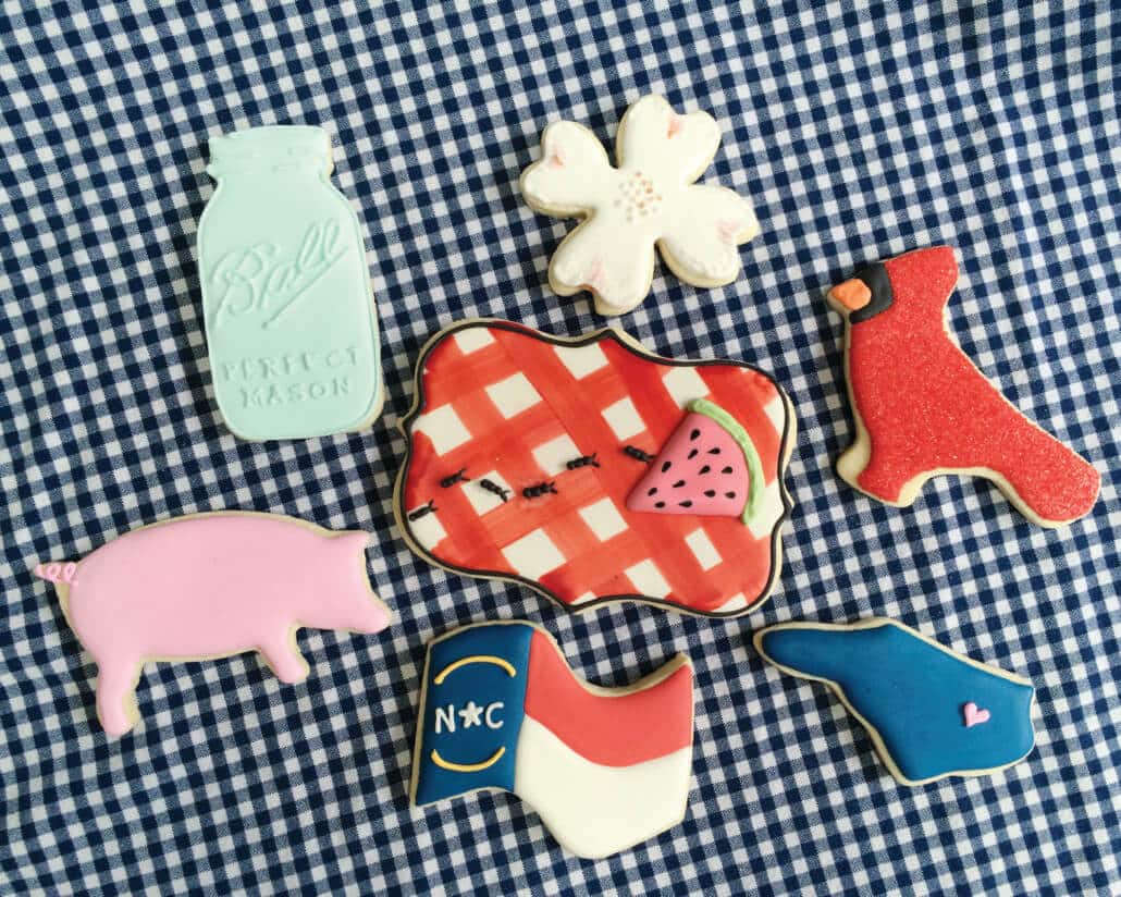 Colorful picnic cookies