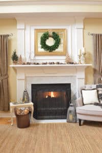 Winter mantle decor for  after the holidays.