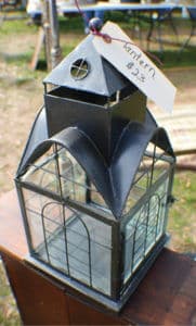 Large Metal Lantern, $23. Fill with candles or use as a planter. 