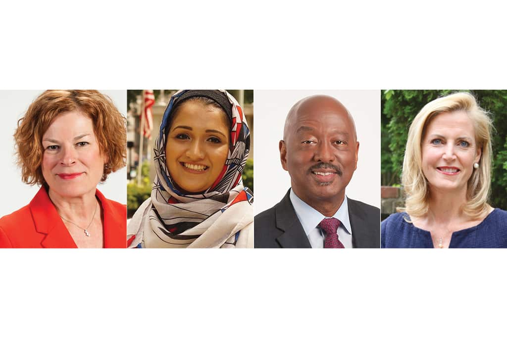 2019 Mayoral Candidates (From Left: Mary-Ann Baldwin, Zainab Baloch, Charles Francis and Caroline Sullivan)