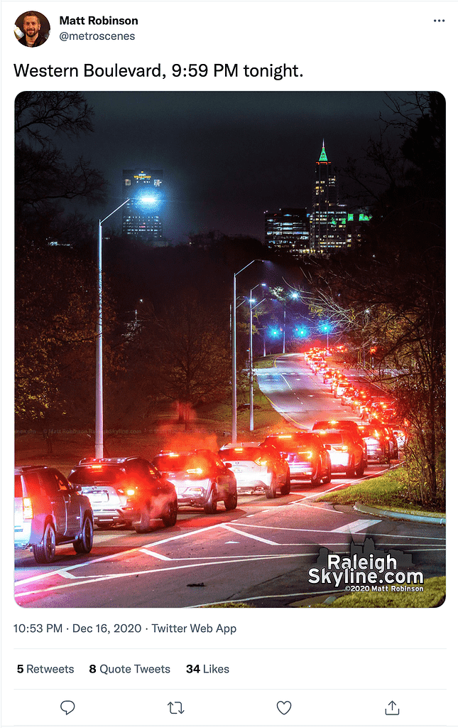 Dropped Acorns: Night of Lights traffic jam