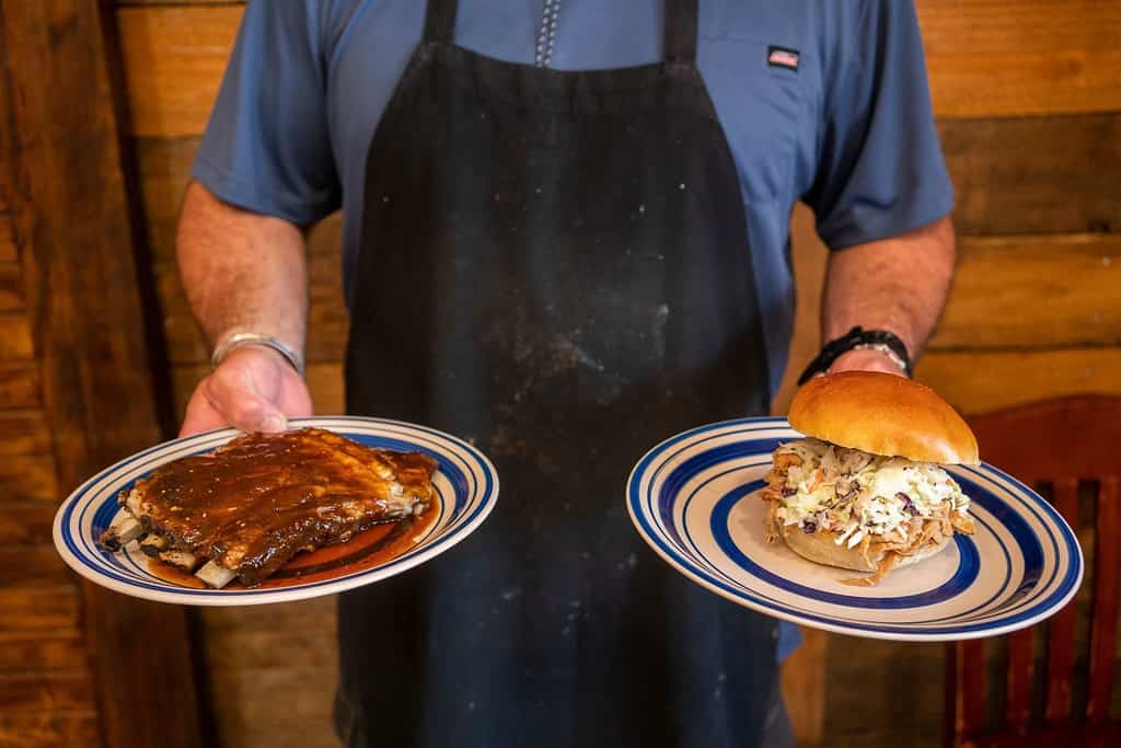 Plates of Barbecue from Surf City BBQ