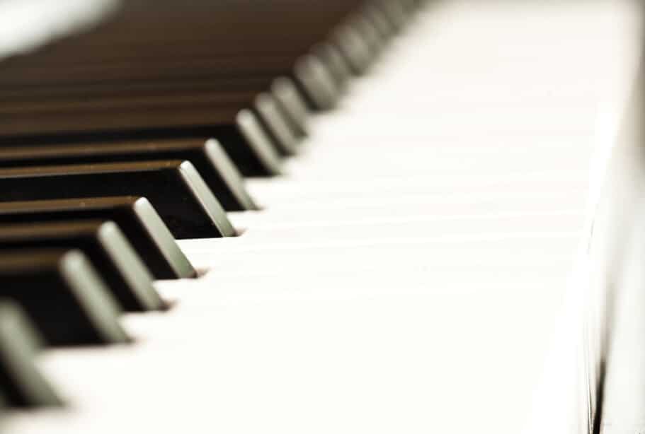 Close up of a piano