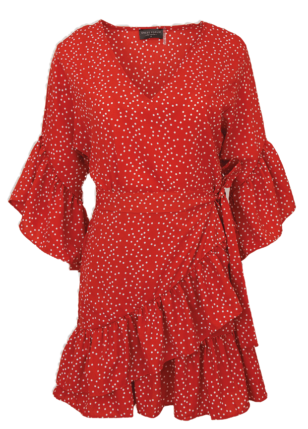 Galaxy dot ruffle dress