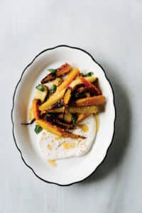 roasted carrots with whipped tahini
