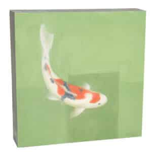 Koi painting by Lauren Ivey, $90; Inspirations Raleigh