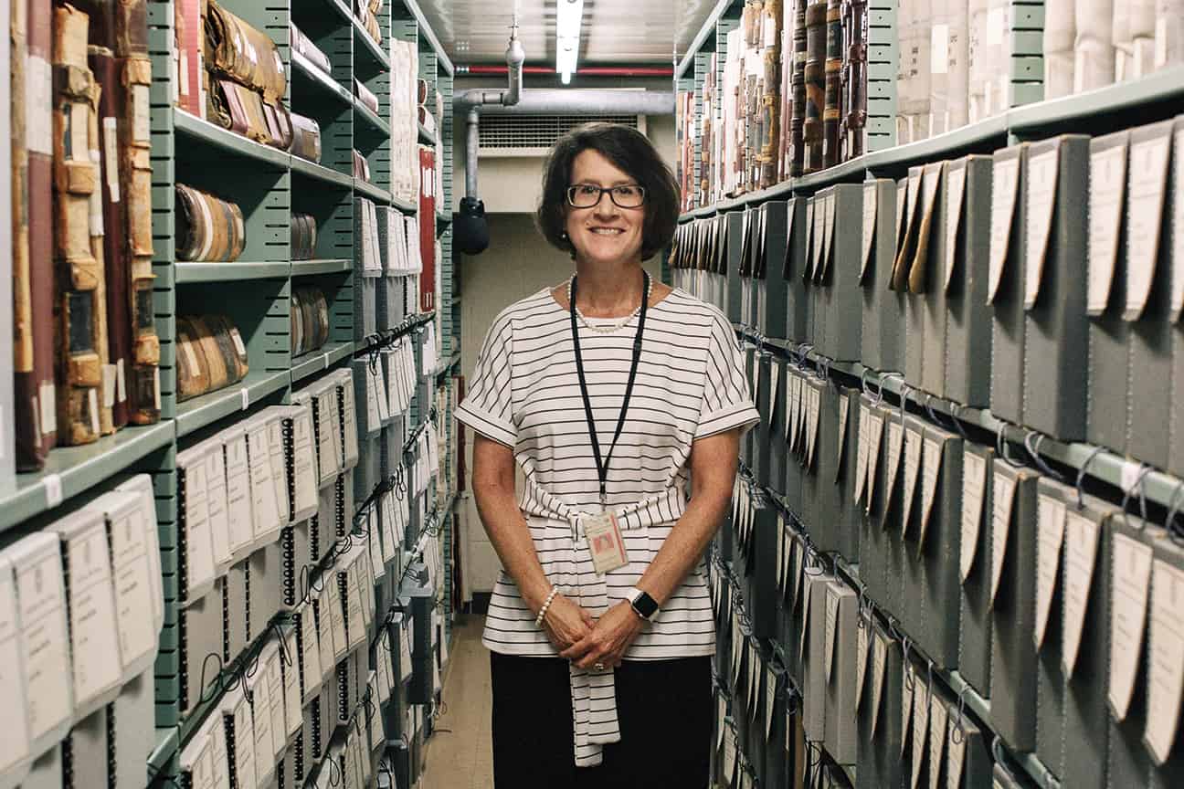 State archivist Sarah Koonts
