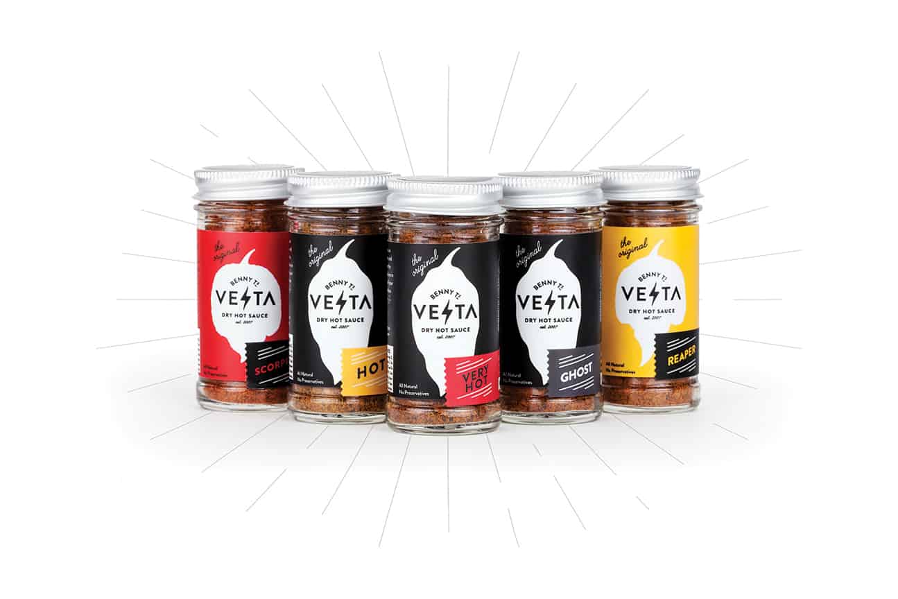 Benny T’s Vesta dry hot sauces