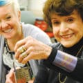 The late Mary Ann Scherr (right) and Laura Wyker (left) at the NC State Craft Center | Photo courtesy of NC State Technician