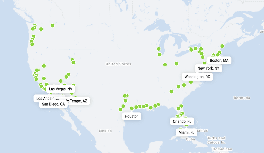 FlixBus Destinations Map