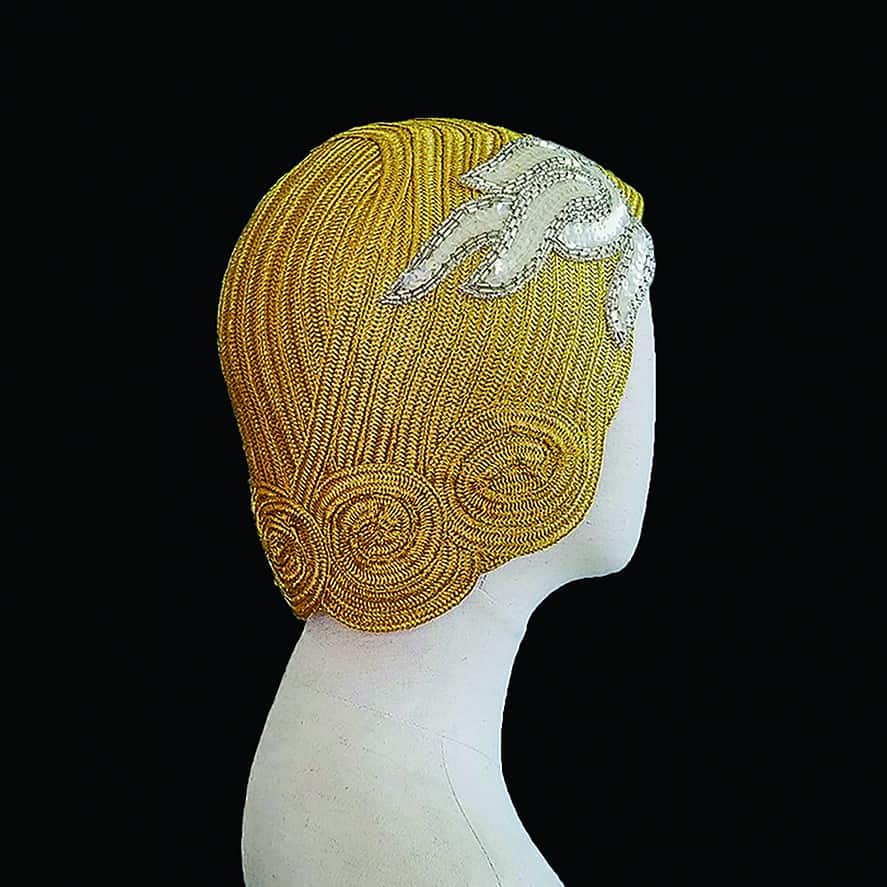 Gold Hat Lifted Millinery